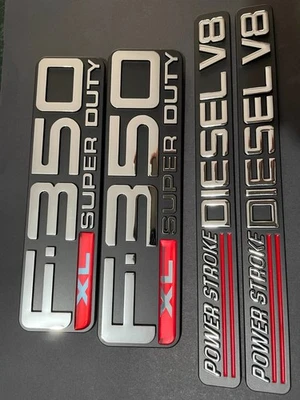 Door fender Badges Set of 4 Fit for 99-04 350 XL Diesel V8 Replacement - Image 1 of 4