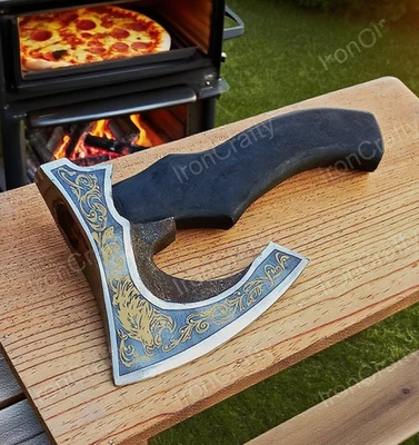 Cortador de hacha de pizza - Herramienta única para cortar pizza, hoja de acero inoxidable de alta resistencia Foto 1 de 4
