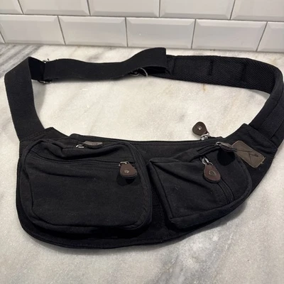 Bolso Bandolera Urban Outfitters Lona Rotcho Negro Algodón Sólido Foto 1 de 4