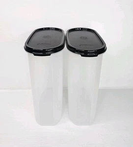 Tupperware BRAND NEW Modular Mates Set of 2 Oval 4, 2.3L Black Seal  - Picture 1 of 5