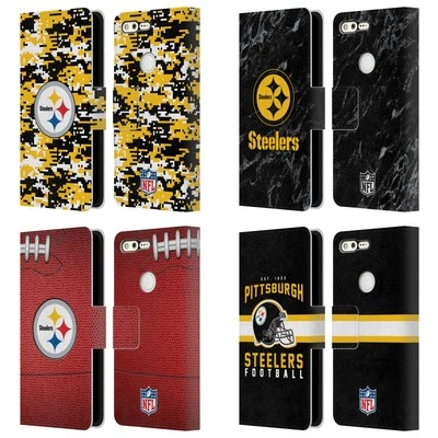 NFL PITTSBURGH STEELERS GRAPHICS LEATHER BOOK WALLET CASE FOR GOOGLE PHONES - Image 1 of 4