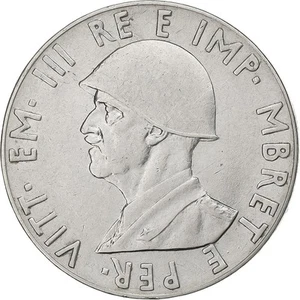 [#199410] Albania, Vittorio Emanuele III, 2 Lek, 1939, Rome, Stainless Steel, AU - Picture 1 of 2