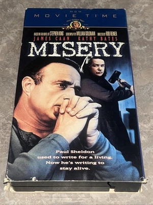 Misery (VHS, 2000) Kathy Bates James Caan MGM Movie Time ***TESTED*** Foto 1 de 4