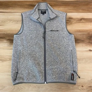 J. Crew Nordic Fleece Vest Mens Small Full Zip Polartec Gray Jacket - Picture 1 of 10