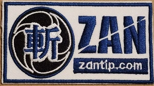 ZAN Tip by Mezz Cues ricamato ferro su toppa stecca punta stick pelle premium - Foto 1 di 1