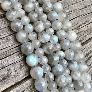 Echte Labradorit Edelstein 4 6 8 10mm Perlen 38cm Strang für Schmuck Armbänder - Bild 1 von 11