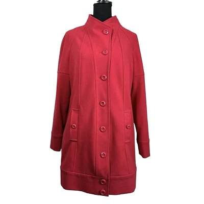 RENUAR  Macy’s Cherry Red Mid-Weight Winter Dress Coat Size Medium Ret$298 - Image 1 of 4