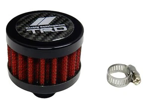 CARBON FIBER 9MM RACING MINI AIR OIL BREATHER FILTER FOR TOYOTA SCION - RED - Picture 1 of 1