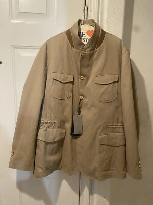 Chaqueta de campo utilitaria XXL Massimo Dutti manga larga cremallera completa color caqui tostado nueva con etiquetas para hombre Foto 1 de 4