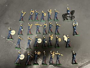 RARE Vintage Toy Lead Soldiers Military Marching Band Lot of 29 Pcs Royal Army