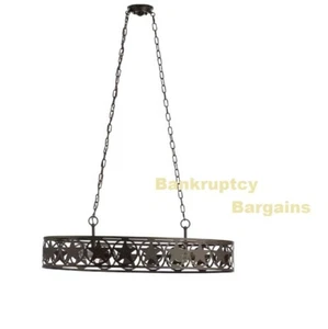 Chandelier Bronze Farmhouse Texas Star Drum Hanging Kitchen Island 4 Light Lamp - Picture 1 of 4