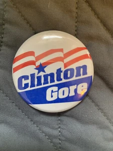 *VINTAGE* 1992 Clinton Gore Presidential Political Campaign Pinback Button - Picture 1 of 2