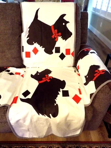 RARE~Pr. Scottish Terrier Scottie Dog Recliner Covers~Too Cute! - Picture 1 of 3
