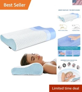 Almohada transpirable para el cuello - Altura ajustable para durmientes laterales, de espalda y estómago - Imagen 1 de 8