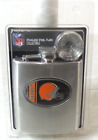 NFL STAINLESS STEEL  HFS-1008 CLEVELAND BROWNS HIP-FLASK G124310-2 (15) (R) FF-1