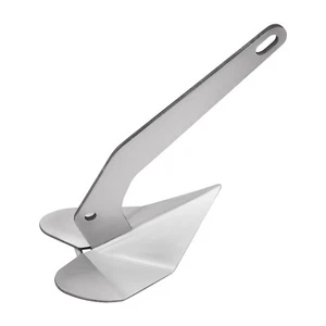 Delta Style Boat Anchor 14lb 7kg 20-35ft Non-hinged Plow 316 Stainless Steel - Picture 1 of 12