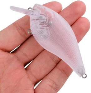 20x Señuelos de pesca de lubina Minnow Crankbait en blanco sin pintar hágalo usted mismo Swimbaits Topwater - Imagen 1 de 6