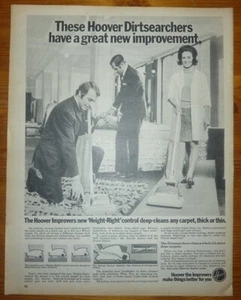 Aspiradora Hoover 1970 vintage original anuncio impreso grande - Imagen 1 de 2