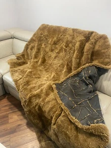 Merino Toscana Lammfelldecke abgefüttert Schaffelldecke Felldecke 160 - Bild 1 von 6