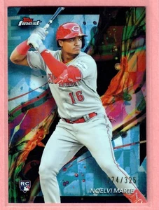 2024 Topps Finest Noelvi Marte Rookie Sky Blue Refractor #/325 Reds RC SP - Imagen 1 de 2