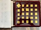 24kt Gold Plated Silver Proofs of The World's First Stamps Franklin Mint Complet