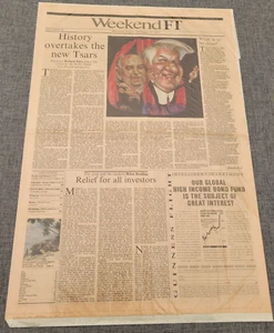 PERIÓDICO FIN DE SEMANA F TIMES UNIÓN SOVIÉTICA RUSA ZARES URSS 24 DE AGOSTO DE 1991 - Imagen 1 de 3
