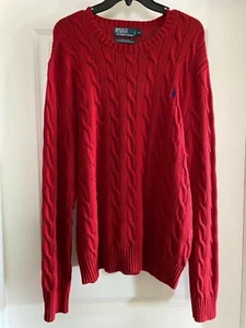 $115 NUEVO CON ETIQUETAS POLO DE RALPH LAUREN PONY PARA HOMBRE SUÉTER ROJO XL 100% ALGODÓN AZUL PONY - Imagen 1 de 8