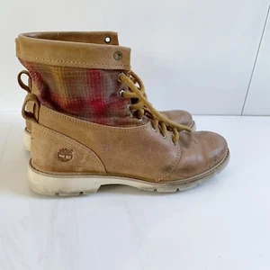 Timberland x Pendleton women's Bramhall boots size US 7 Plaid Wool Leather Brown - Picture 1 of 8