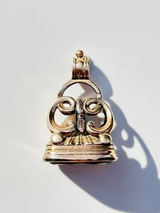 Antiker großer Siegelanhänger mit Citrin Goldfüllung - Bild 1 von 7