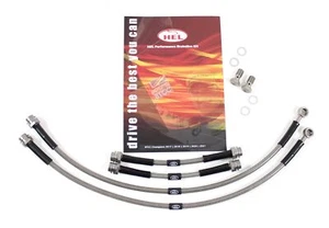 HEL- Volkswagen Golf MK4 1.4 1997-2003 Full Set Braided Brake Hoses - Clear - Picture 1 of 5