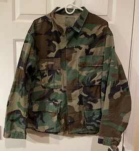 US ARMY Military Woodland Camo Coat Large Short 8415-01-184-1334 - Bild 1 von 6