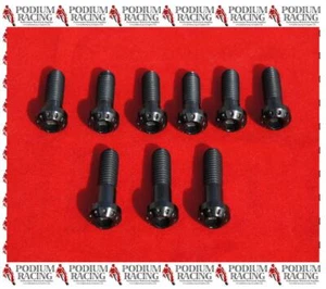 DUCATI BLACK TITANIUM TRIPLE TREE BOLTS SET OF 9 PCS MONSTER 2004 - 2009 - Picture 1 of 1