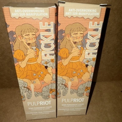 Color de cabello semipermanente Pulp Riot FICKLE (rubio champán) 4 oz - ¡¡JUEGO DE 2!! ¡NUEVO! Foto 1 de 4