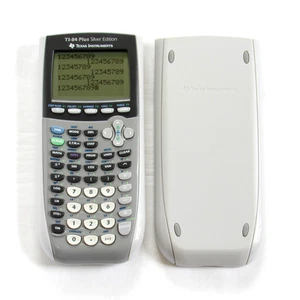 Texas Instruments TI-84 Plus Graphing Calculator Silver Edition w/ Cover Nice - Picture 1 of 5