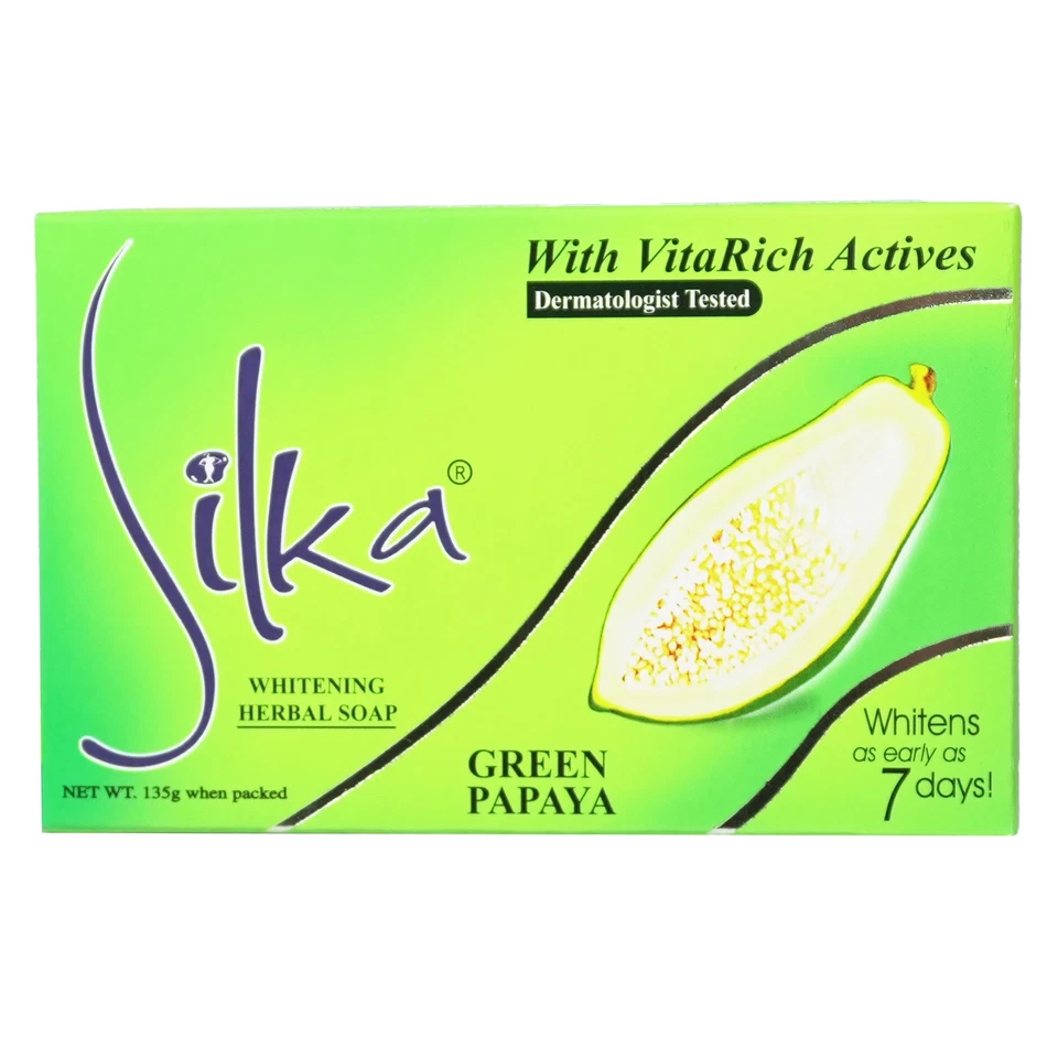 Silka Whitening Herbal Soap Green Papaya Soap Seife 135g