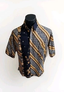 Hawaiano Aloha Polinesio Samoa Fij Manga Corta Abotonable ~ Para Hombre Grande - Imagen 1 de 8