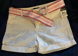 Girls Ralph Lauren White Belted Short Shorts Pockets Size 14. NWT - Picture 1 of 5