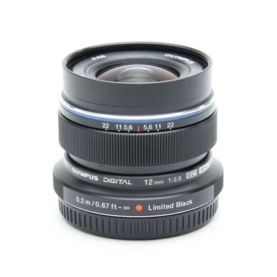 Olympus M.Zuiko Digital ED 12mm F/2.0 Limited Black -Near Mint- #509 - Image 1 of 4