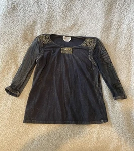 Elisa Cavaletti woman’s black/bronze long sleeve top, size S - Picture 1 of 7