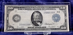 1914 $50 Dollars VG/F - Federal Reserve Note FR#1039A - Cleveland Ohio - Picture 1 of 7