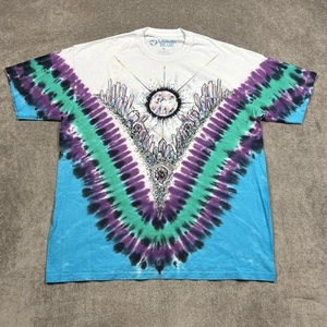 Crystal Liquid Blue Tie Dye T-Shirt Gr. XL All Over Print Mystic Healing - Bild 1 von 8