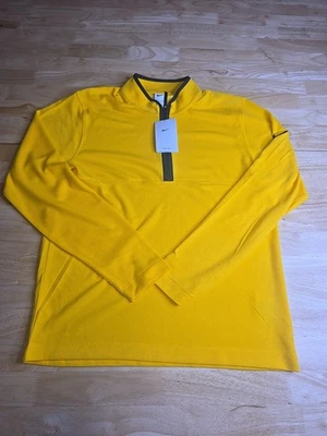 Nike Dri-Fit Victory GM2143 Yellow Amarillo 1/2 Zip L/S Golf Jacket Men's Medium - Image 1 of 4