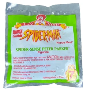 1995 McDonalds Marvel Spider-Man Peter Parker Flip Head Actionfigur - Bild 1 von 2