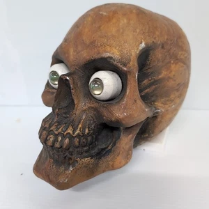 Styrofoam Skull Head With Marble Eyes Vintage - Picture 1 of 14