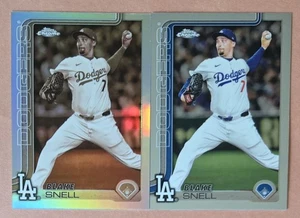 (2) LOTE de tarjetas cromadas Blake Snell 2025 Topps #175 refractor sepia + base - Imagen 1 de 1