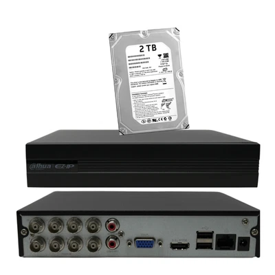 Xvr DAHUA 8 Canali BNC+4ch iP 5MPX ibrido Motion detect Onvif HDCVI AHD HDD 2TB - Immagine 1 di 4