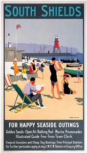 South Shields (old rail ad.) fridge magnet - Picture 1 of 1