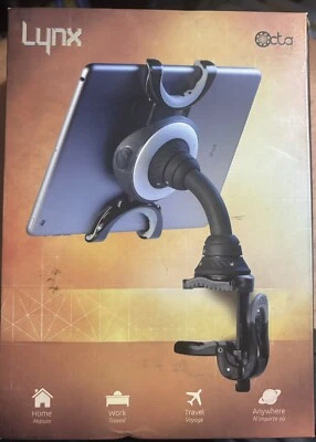 BRAND NEW in box Lynx 3-in-1 Tablet Holder, Stand and Mount–Grip 5”-13" Devices - Image 1 of 4