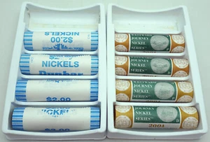 2 Each Uncirculated Jefferson Nickel Rolls - 2004 PD, 2006 PD - 8 Rolls Total - Picture 1 of 2