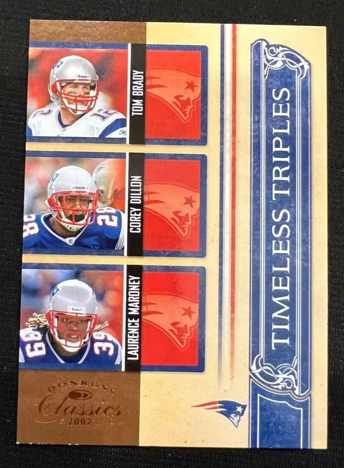 Tom Brady Dillon Maroney 2007 Donruss Classics Timeless Triples #TT-9 #0065/1000 Foto 1 de 1